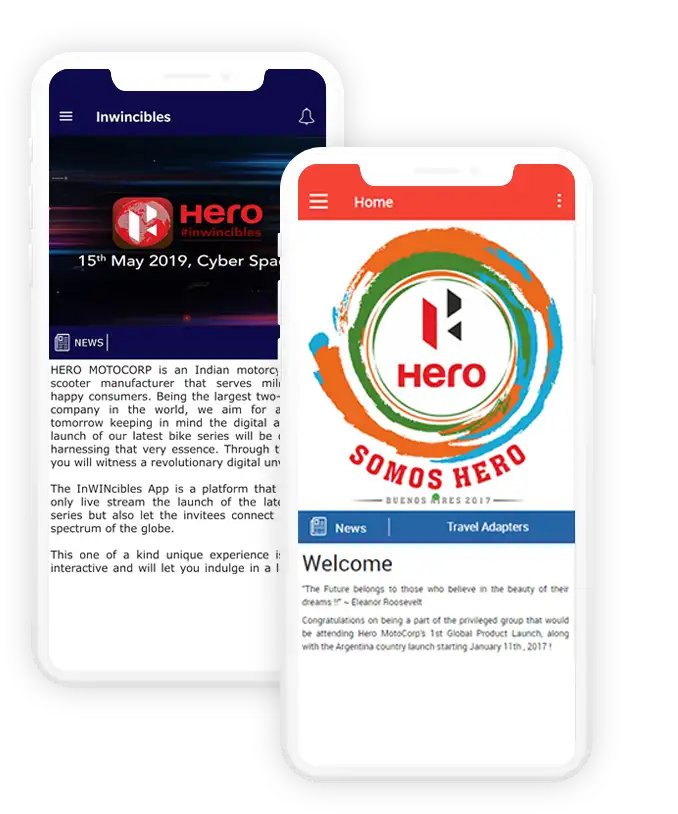 Hero Motocorp Event App