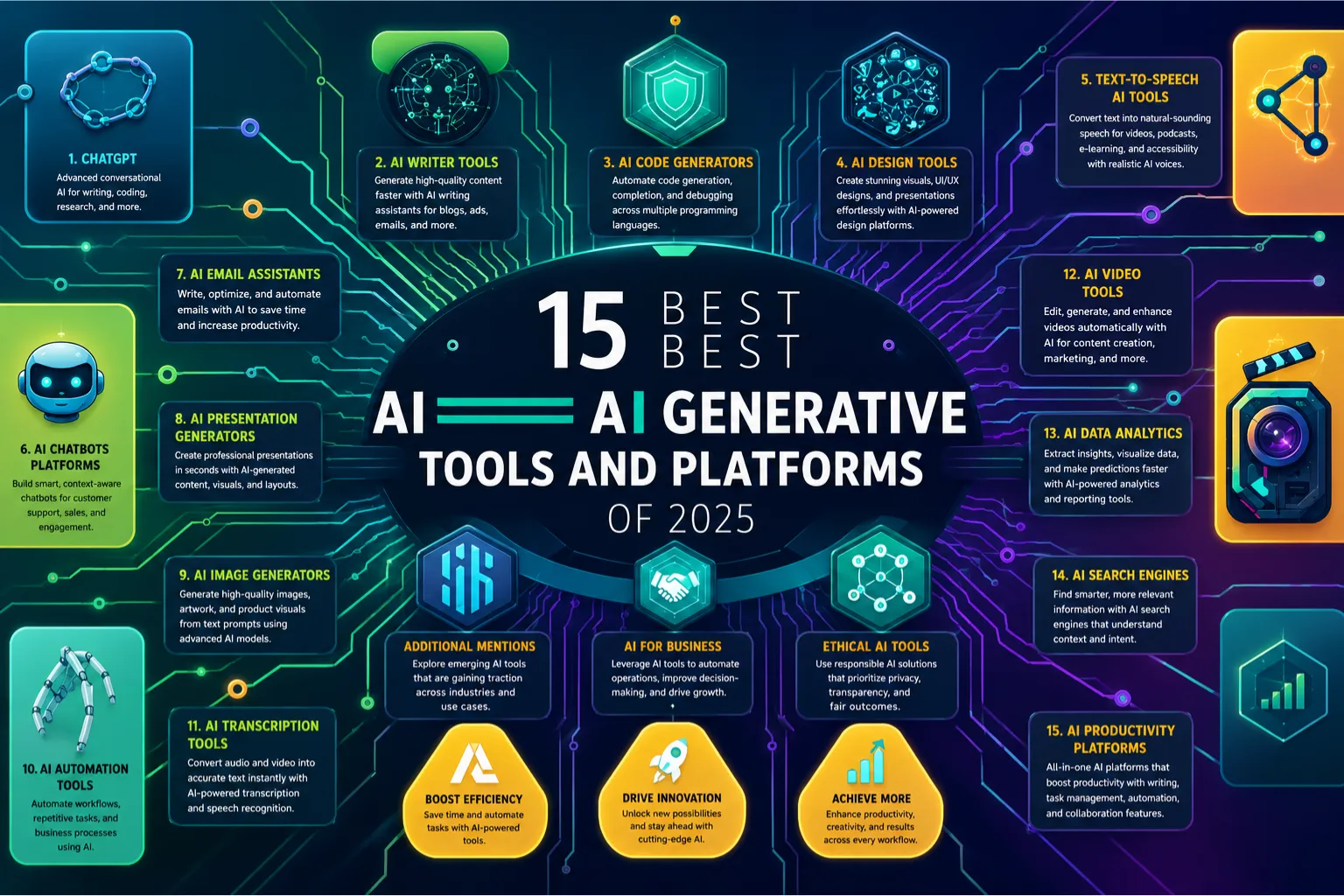 15 Best AI Generative Tools and Platforms in 2025
