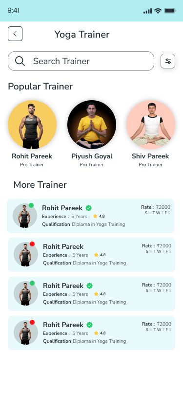 Yoga Customer App