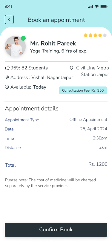 Yoga Customer App