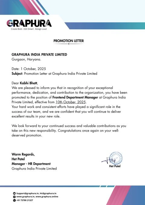Graphura Internship Offer Letter